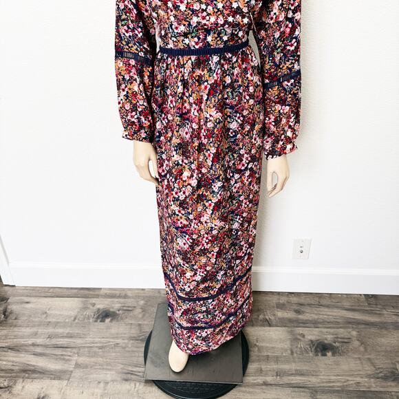 [Modcloth] Ravishing Matters Floral Print Daisy Appliques Maxi Dress Pockets 1X - Picture 6 of 13